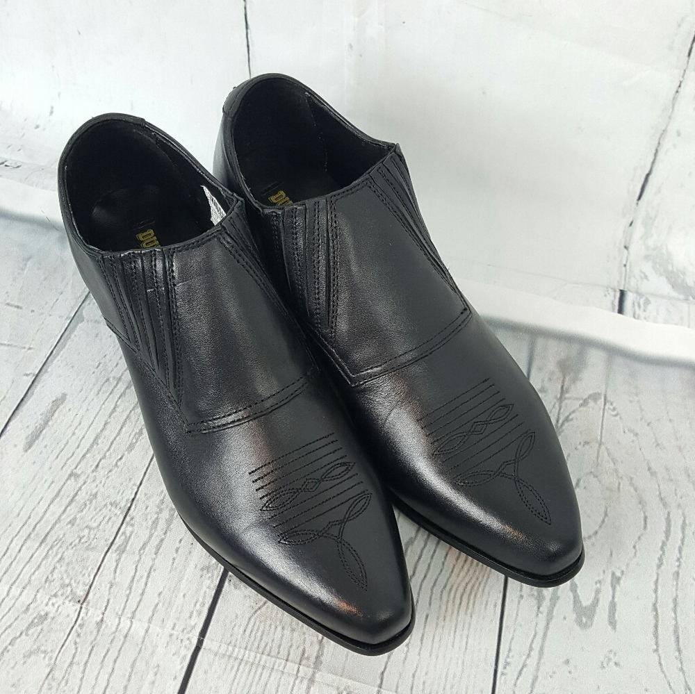 Durango Western Black Leather Ankle Crop Boots 10M